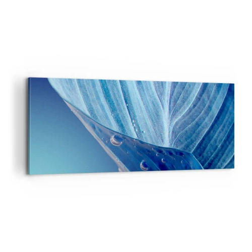 Quadro em tela - Gotas escondidas no azul - 100x40 cm