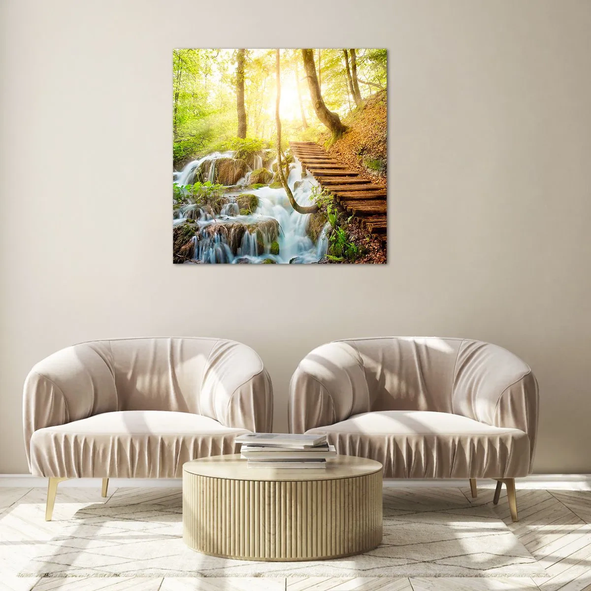 Quadro em vidro - O desejado refresco - 60x60 cm