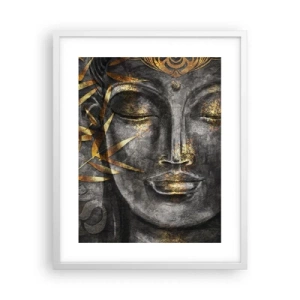 Pôster em moldura branca - Sinta a paz - 40x50 cm