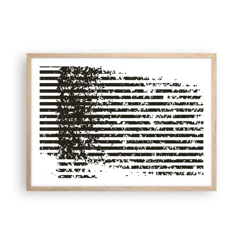Pôster com moldura de carvalho claro - Ritmo e ruído - 70x50 cm