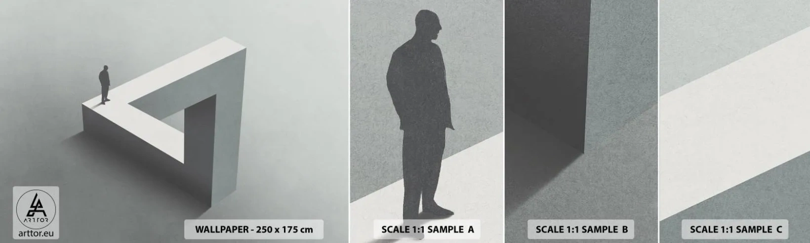 Amostra de papel de parede autocolante Deluxe Sticker - Mas é possível - Negócios, Industrial, Moderno - 100x30 cm