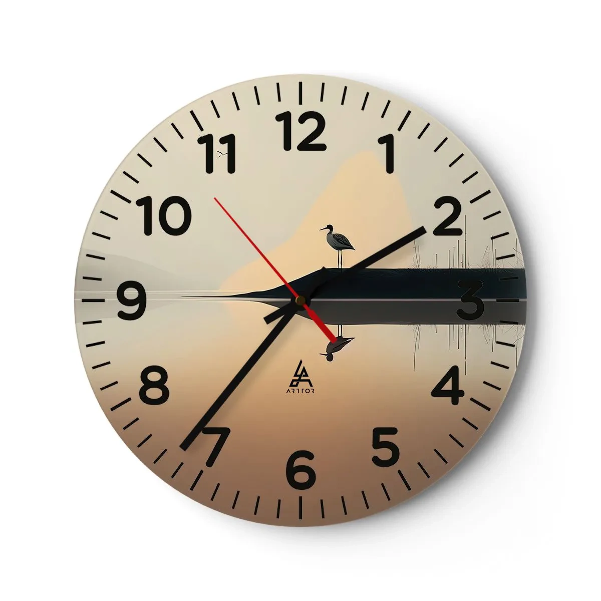 Relógio de parede - Relógio em vidro - Senhor no lago - 40x40 cm