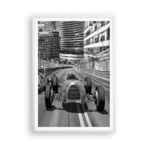 Pôster em moldura branca - Era uma vez em Monte Carlo - 70x100 cm