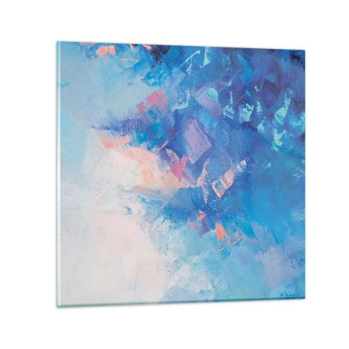 Quadro em vidro - Abstração de inverno - 60x60 cm