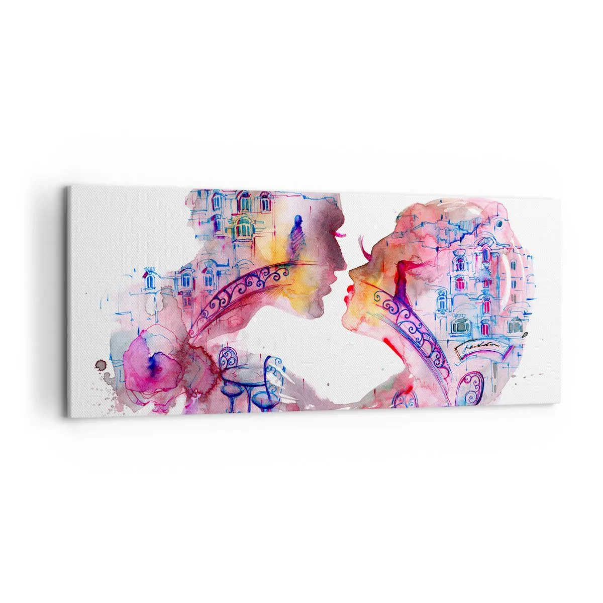 Quadro em tela - A ponte secreta dos suspiros - 120x50 cm