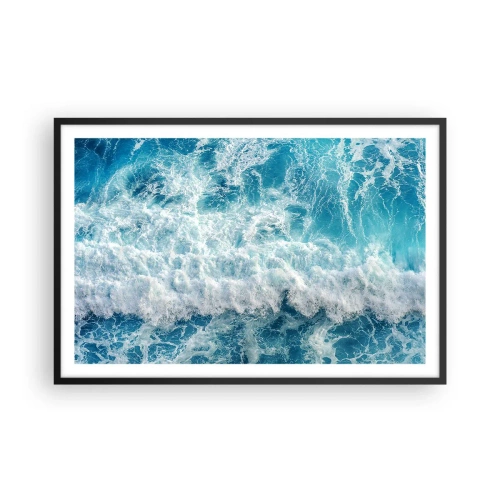 Pôster com moldura preta - Alegremente e aos saltos - 91x61 cm