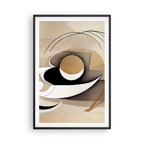 Pôster com moldura preta - Composição: a essência da palavra - 61x91 cm