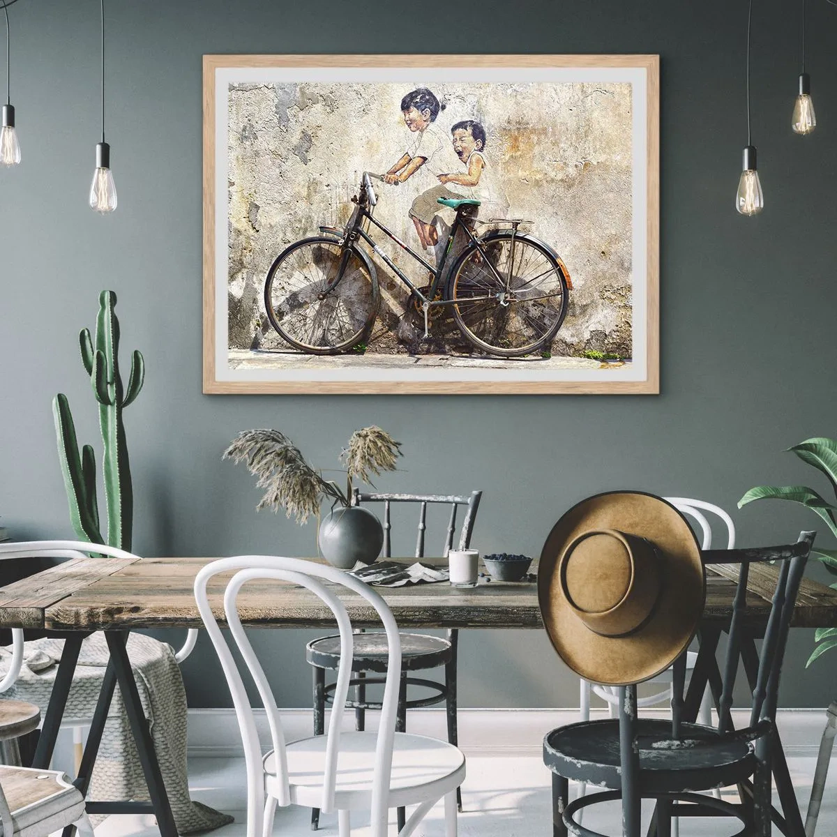 Pôster com moldura de carvalho claro - Verdadeiro ou falso? - 91x61 cm