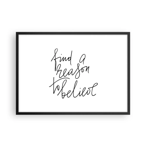 Pôster com moldura preta - É possível - 70x50 cm