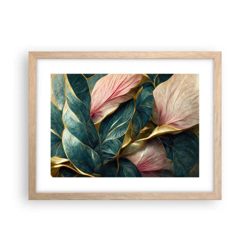 Pôster com moldura de carvalho claro - Elegância e estilo naturais - 40x30 cm