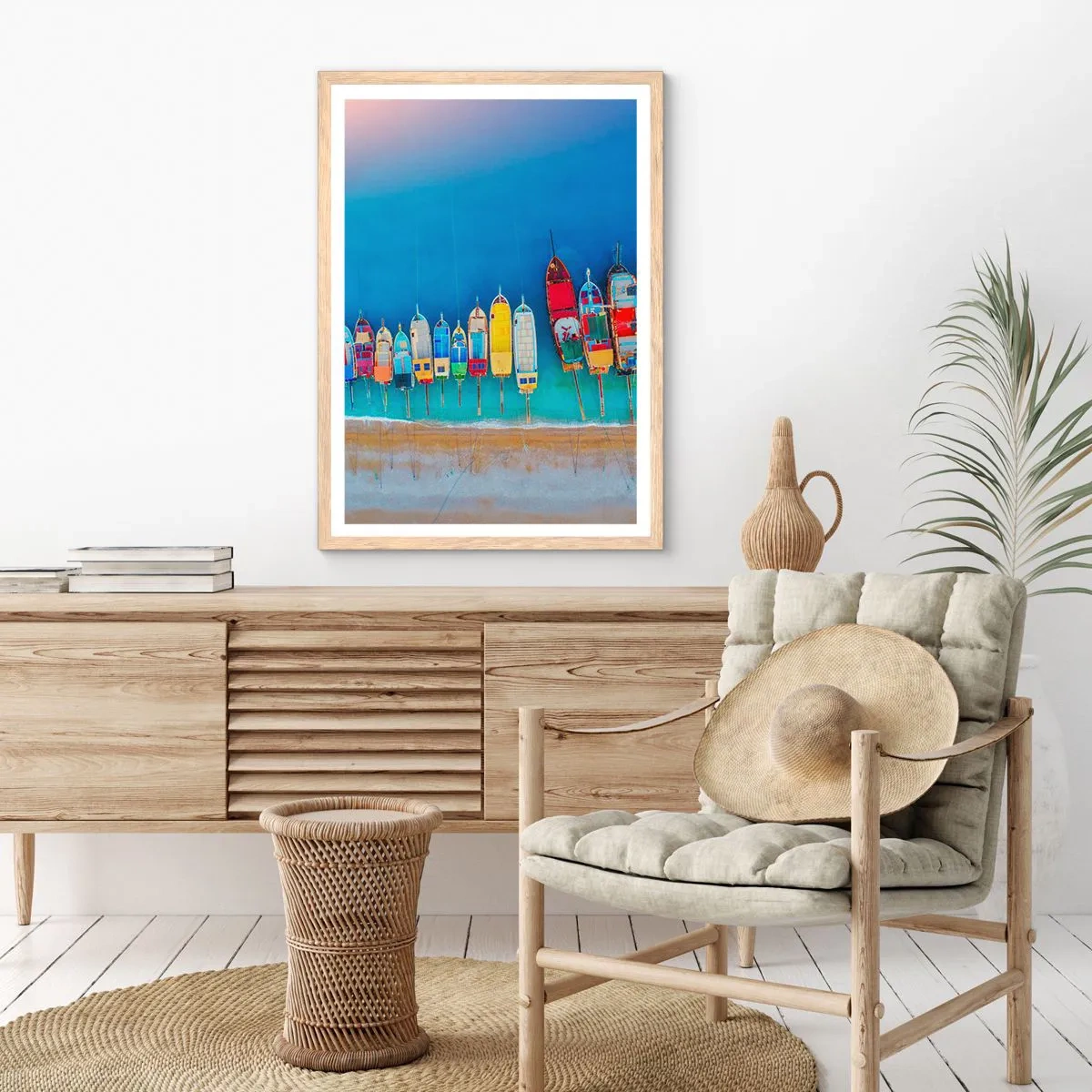 Pôster com moldura de carvalho claro - Vista panorâmica - 40x50 cm