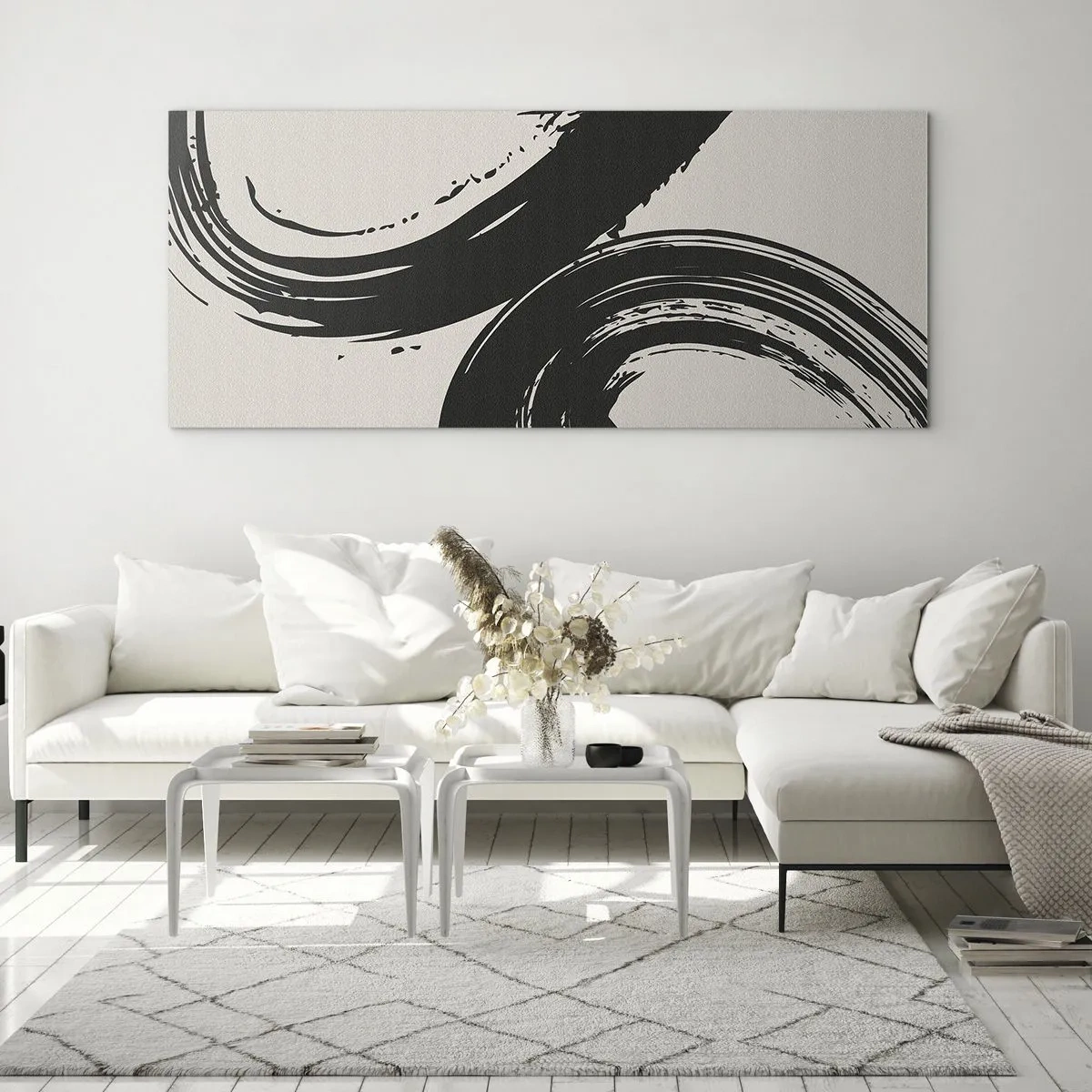 Quadro em vidro - Varrer e circular - 100x40 cm