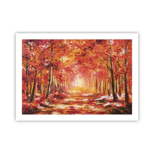 Pôster - Floresta de cobre - 70x50 cm