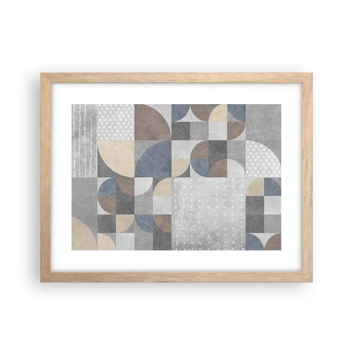 Pôster com moldura de carvalho claro - Fantasia cerâmica - 40x30 cm