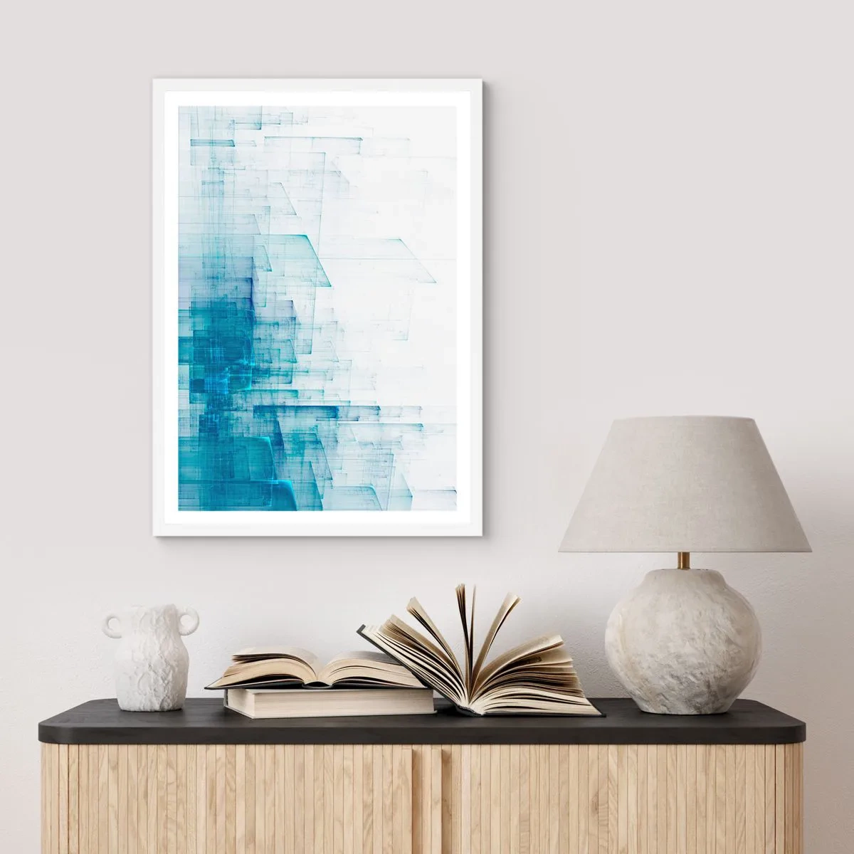 Pôster em moldura branca - Como o espaço ficou - 61x91 cm