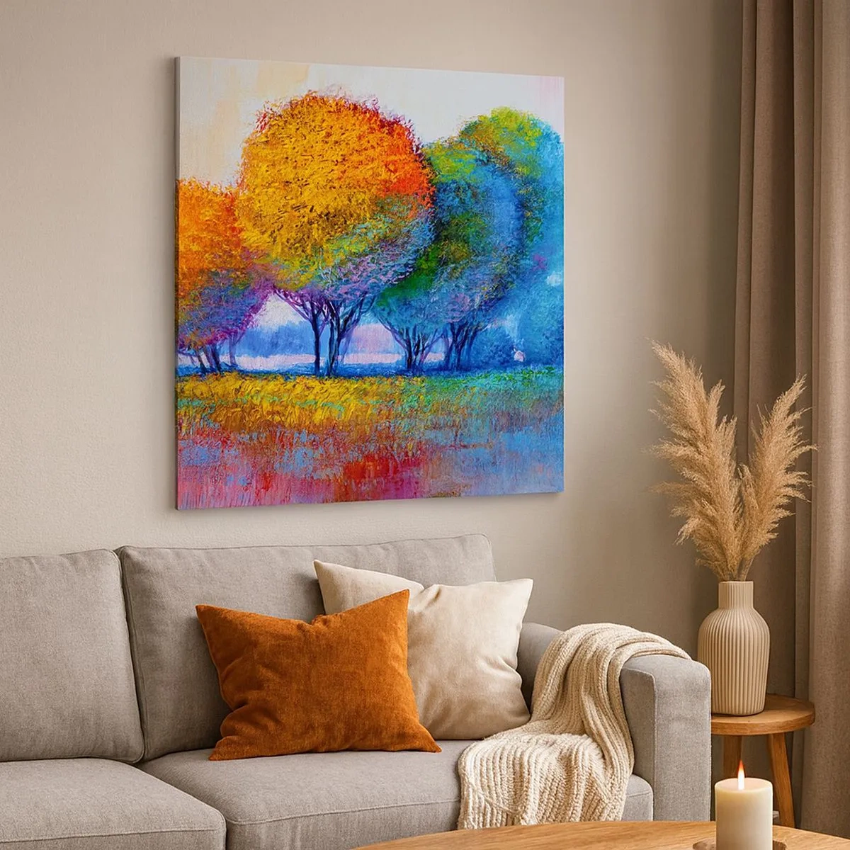 Quadro em tela - Um amontoado de cores lascivas - 30x30 cm