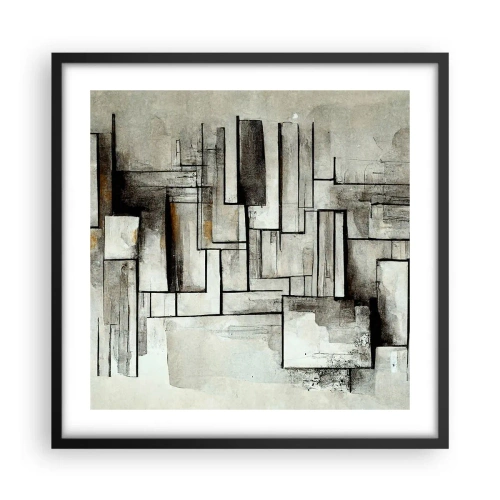 Pôster com moldura preta - O poder da simplicidade - 50x50 cm