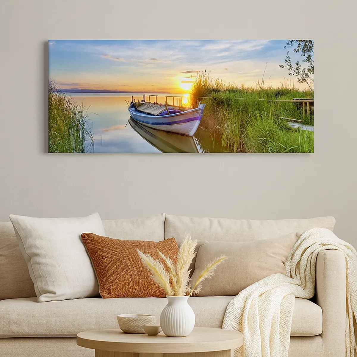 Quadro em tela - Enseada de sonhos realizados - 30x30 cm