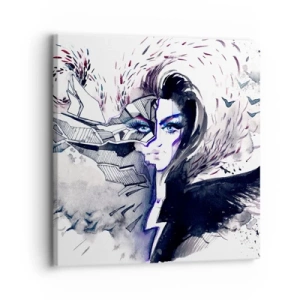 Quadro em tela - Demoníaca e linda - 30x30 cm