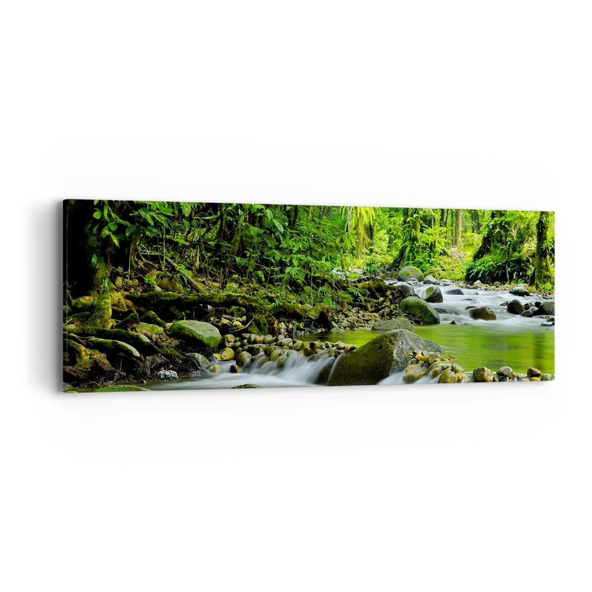 Quadro em tela - Navegar no mar de vegetação - 90x30 cm