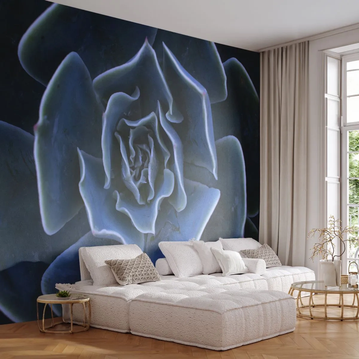 Papel de Parede Premium Sand - Flor do deserto - Flor de agave, Flor, Natureza - 150x105 cm
