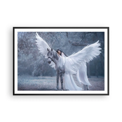 Pôster com moldura preta - Momento inspirado - 100x70 cm