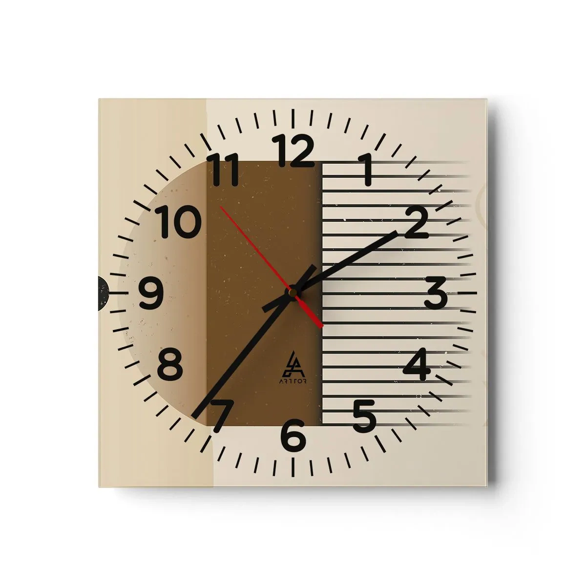 Relógio de parede - Relógio em vidro - Diferentes estados - 30x30 cm