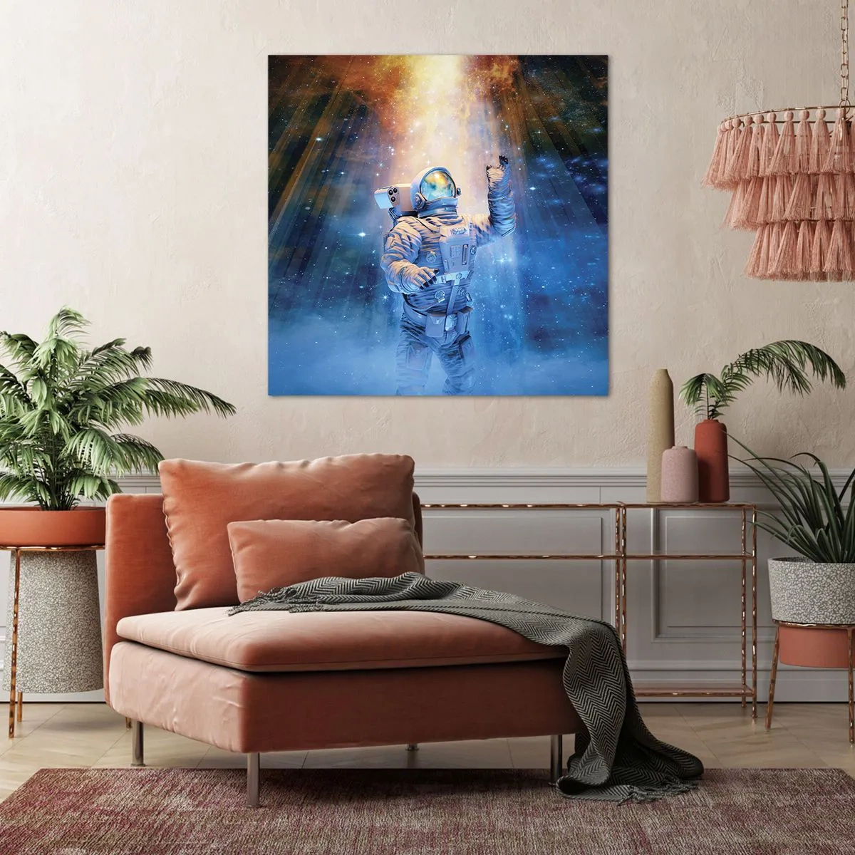 Quadro em tela - Finalmente chegamos - 30x30 cm