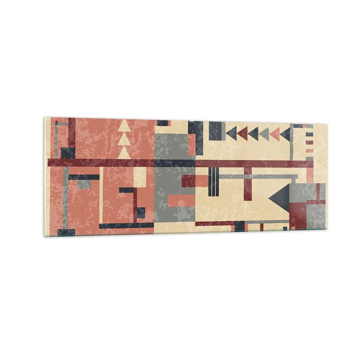 Quadro em vidro - Combinação de verticais e horizontais - 140x50 cm