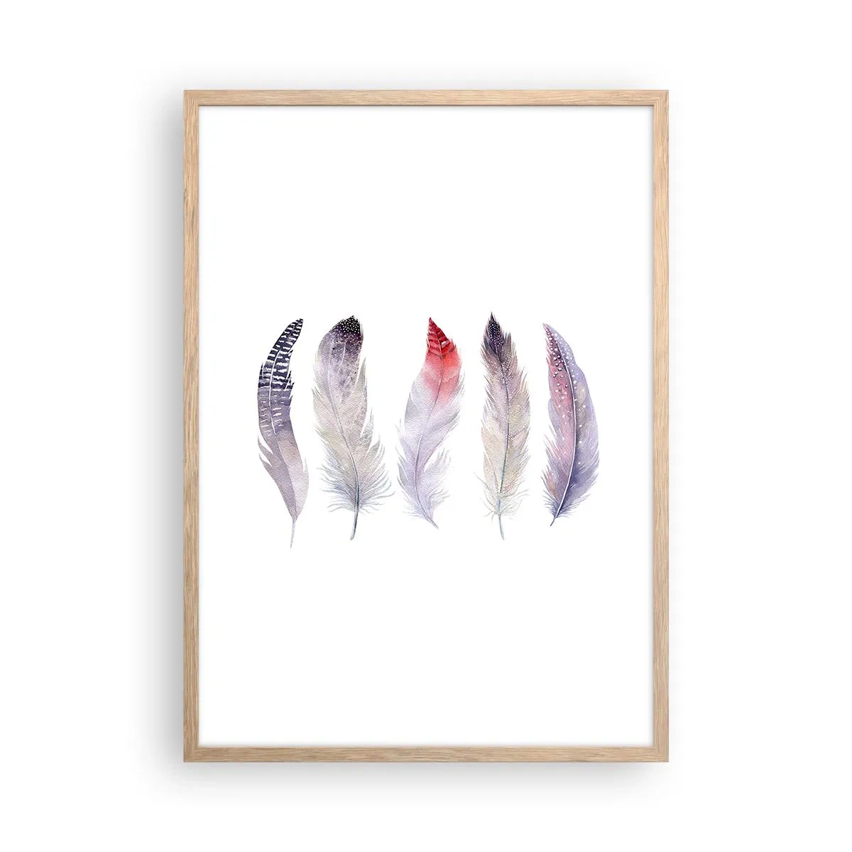 Pôster com moldura de carvalho claro - Delicadas como uma névoa multicolorida - 50x70 cm