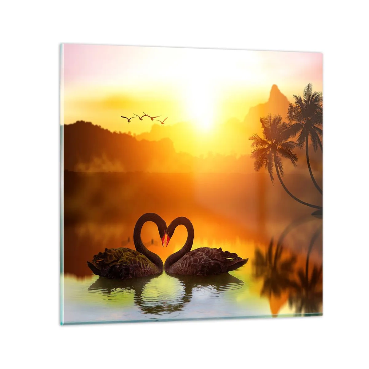Quadro em vidro - Tudo para o casal - 30x30 cm