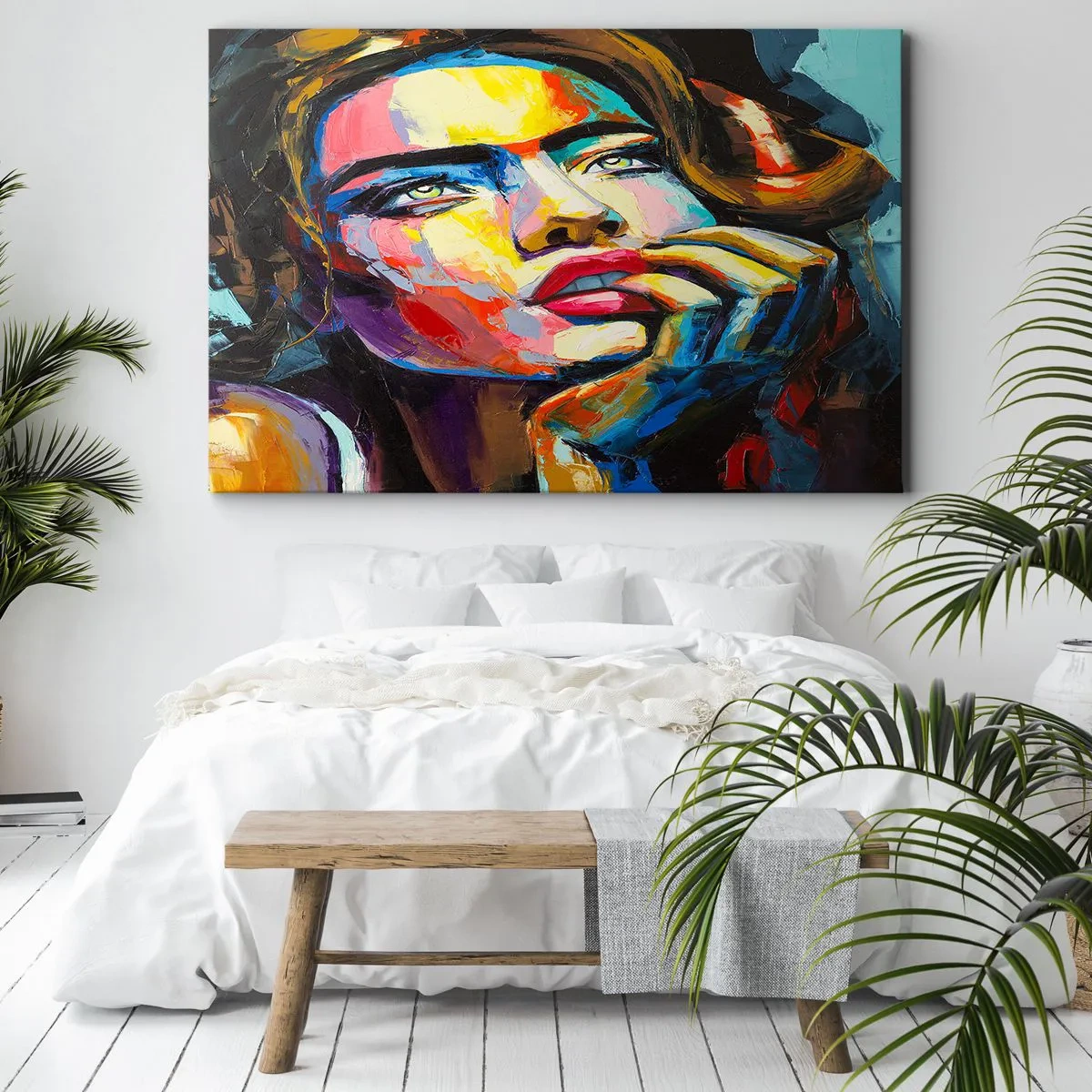 Quadro em tela - Sonhos como pássaros voando no céu - 120x80 cm