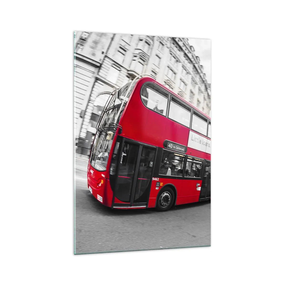 Quadro em vidro - Londres tradicional - de autocarro - 70x100 cm