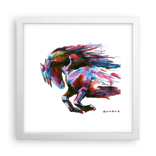 Pôster em moldura branca - Em êxtase - 30x30 cm