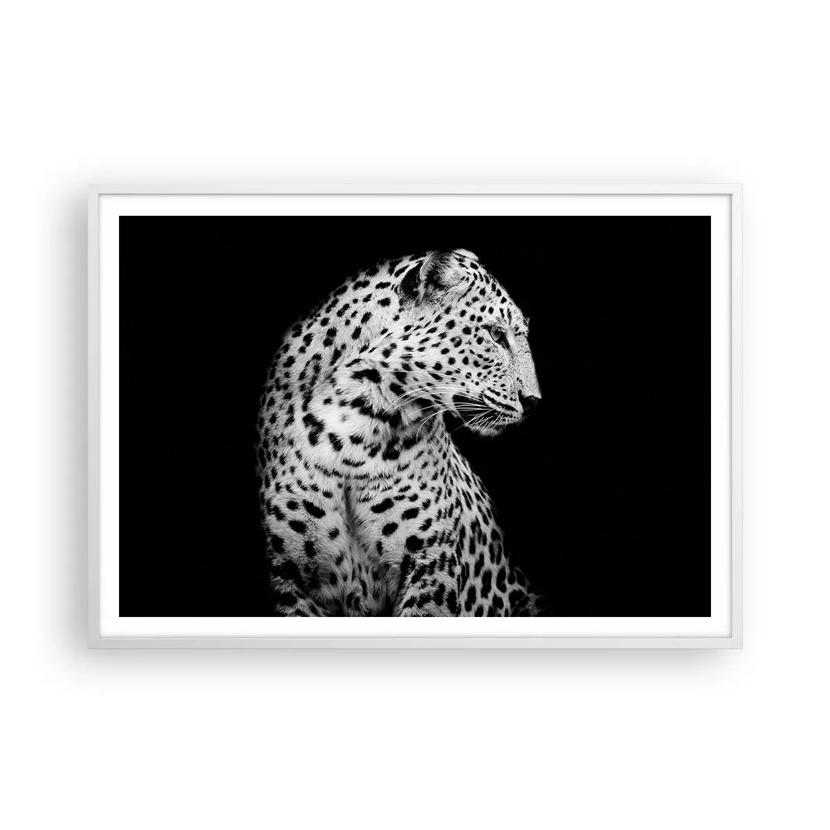 Pôster em moldura branca - Perfil direito perfeito! - 100x70 cm