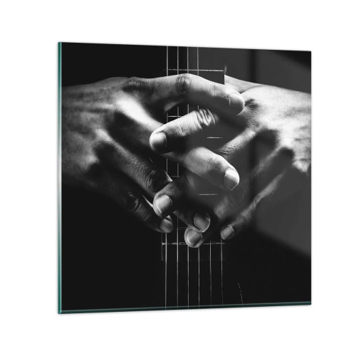 Quadro em vidro - Oração do artista - 70x70 cm