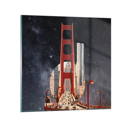 Quadro em vidro - Sempre no centro - 70x70 cm