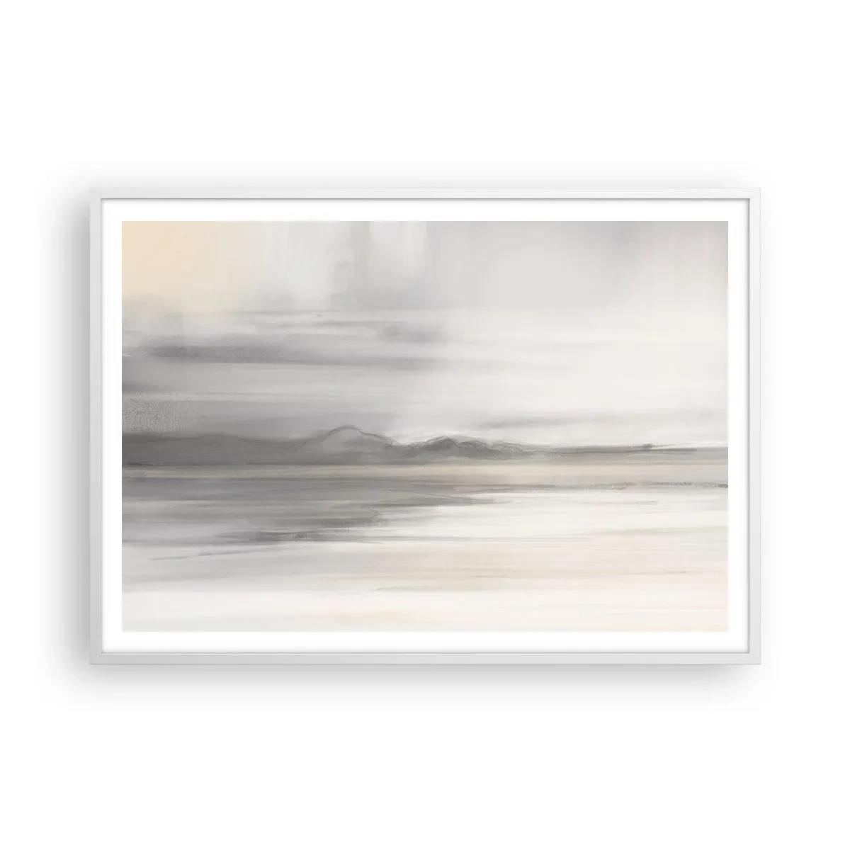 Pôster em moldura branca - Distância pensativa - 100x70 cm