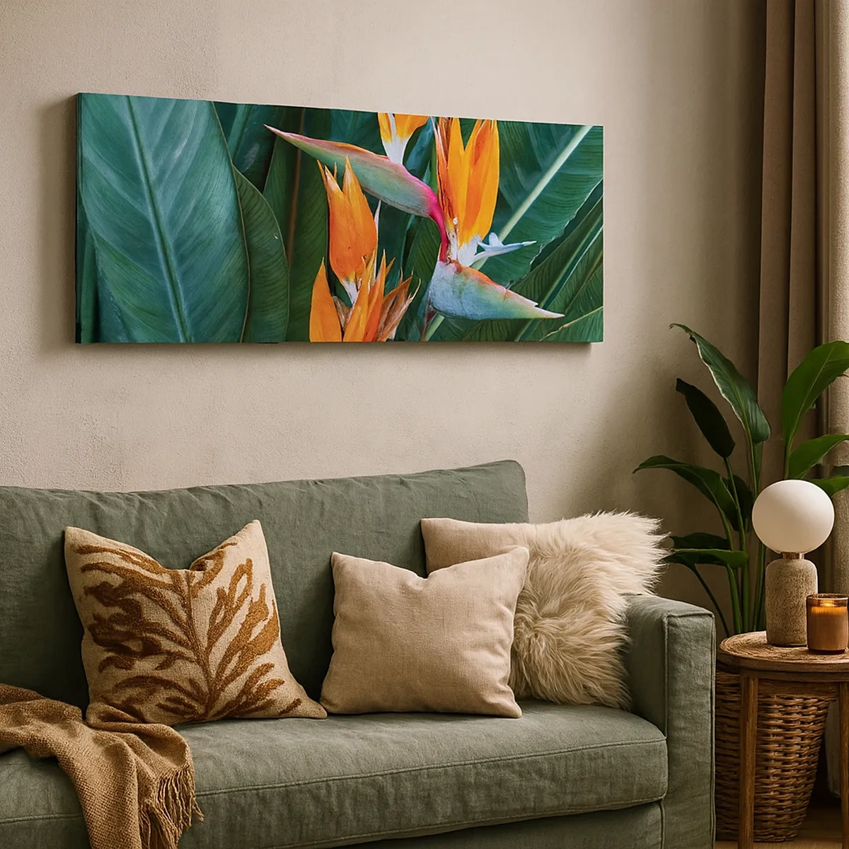 Quadro em tela - É uma flor ou é um pássaro? - 30x30 cm