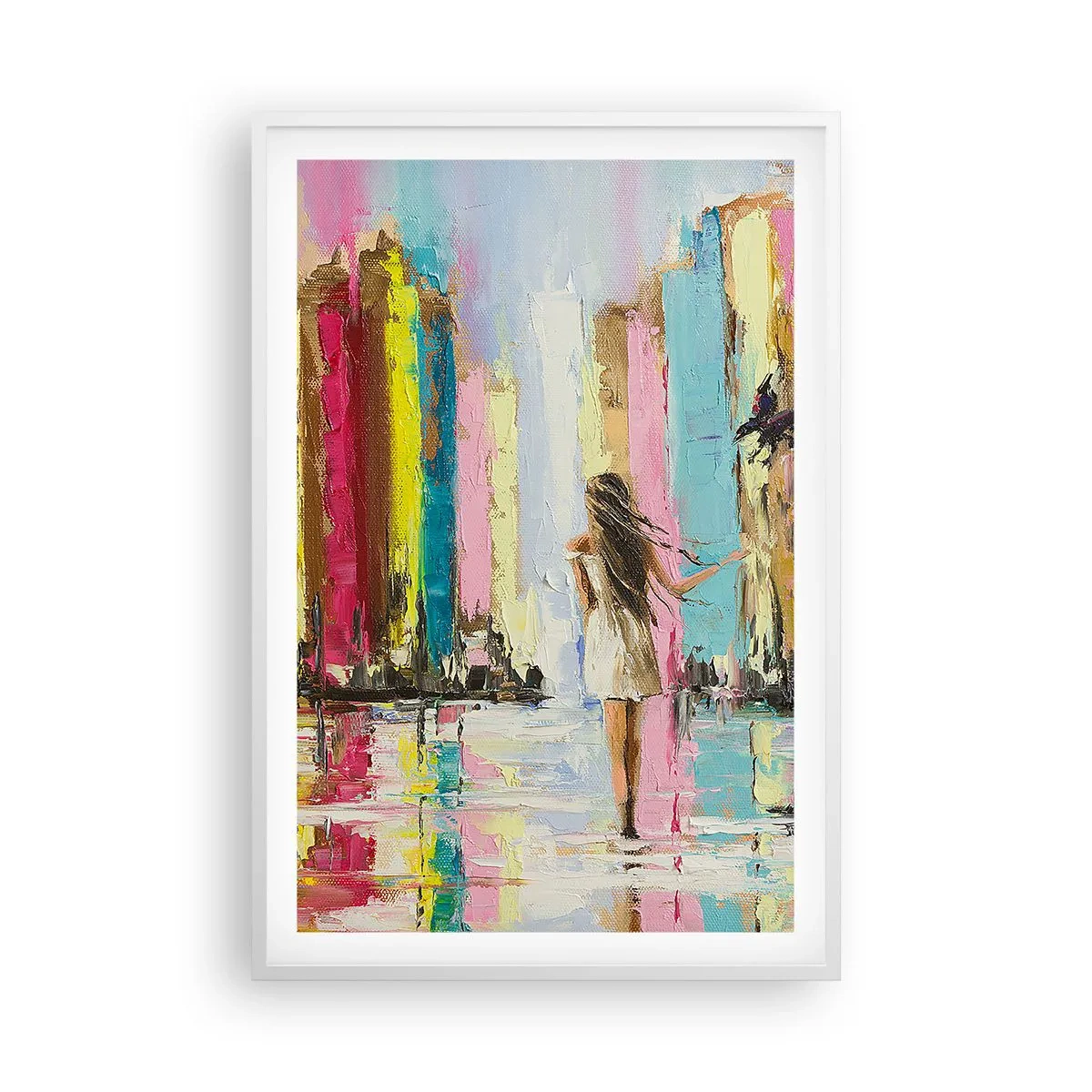 Pôster em moldura branca - Segue-me - 61x91 cm