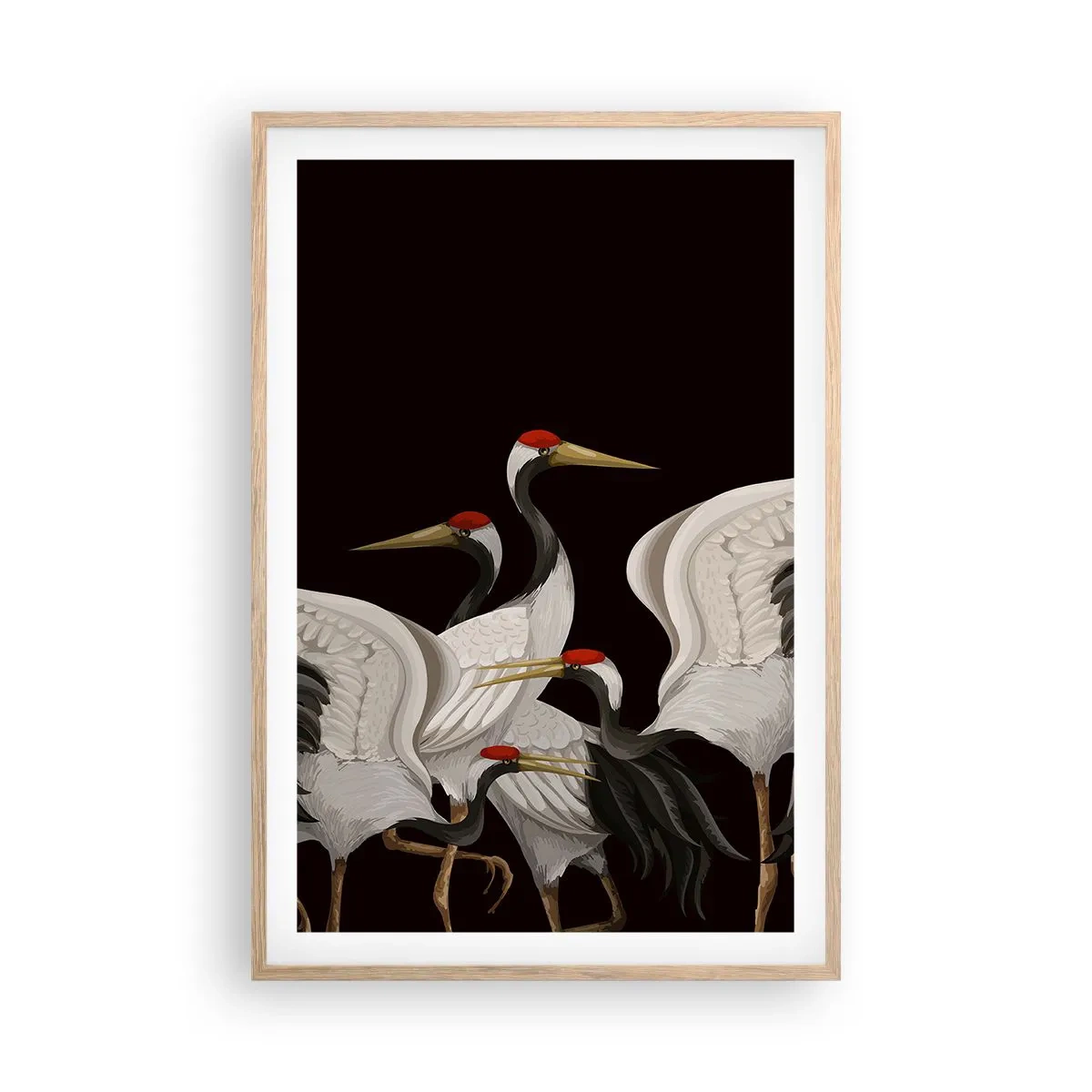 Pôster com moldura de carvalho claro - Assuntos de aves - 61x91 cm