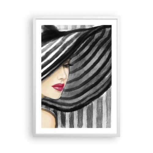 Pôster em moldura branca - Onde encontrar-te? - 50x70 cm