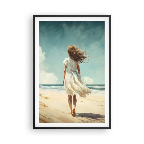 Pôster com moldura preta - Para encontrar o sol e o vento - 61x91 cm