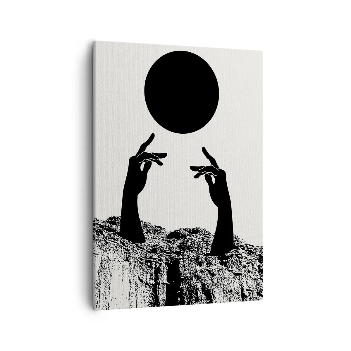 Quadro em tela - Composição surrealista: o sol e o resto - 50x70 cm