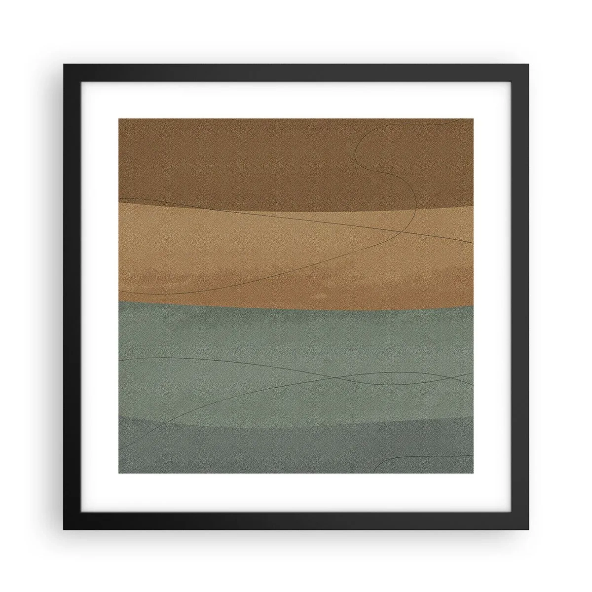 Pôster com moldura preta - Composição horizontal - 40x40 cm