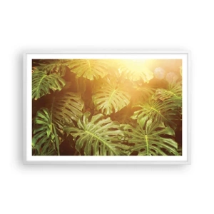 Pôster em moldura branca - Um mergulho na vegetação - 91x61 cm