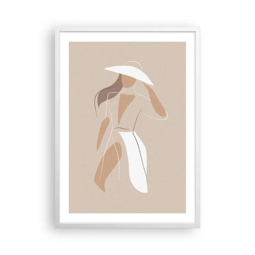 Pôster em moldura branca - A moda é diversão - 50x70 cm