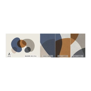 Amostra de papel de parede Premium Sand - Gotas de cor - Abstração, Pedaço, Gráficos - 100x30 cm