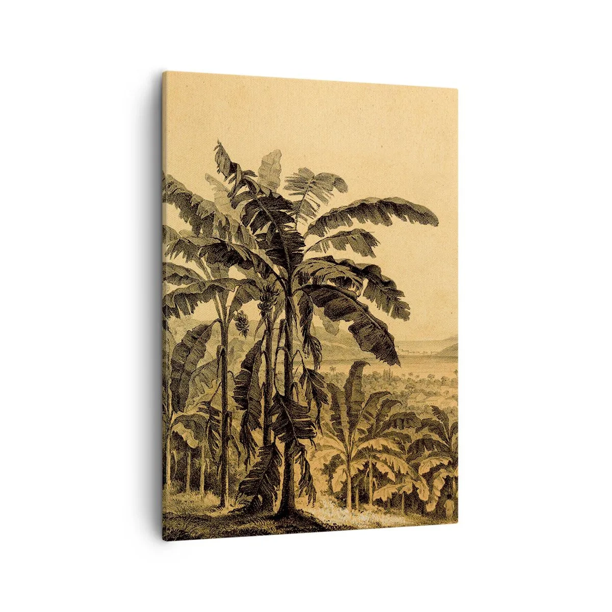 Quadro em tela - num clima colonial - 50x70 cm