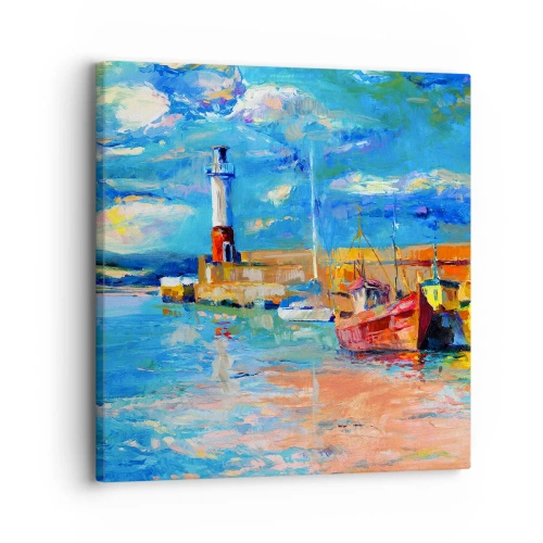 Quadro em tela - Tarde na baía do arco-íris - 30x30 cm